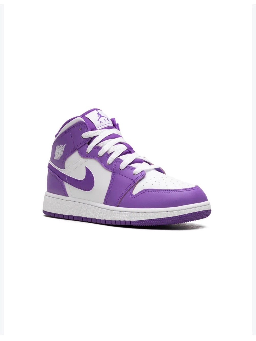 Jordan Kids Mid-Top Sneakers in Purple and White